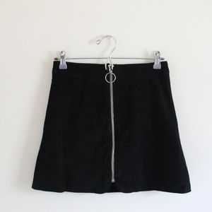 Zara Black Zip-Up Skirt